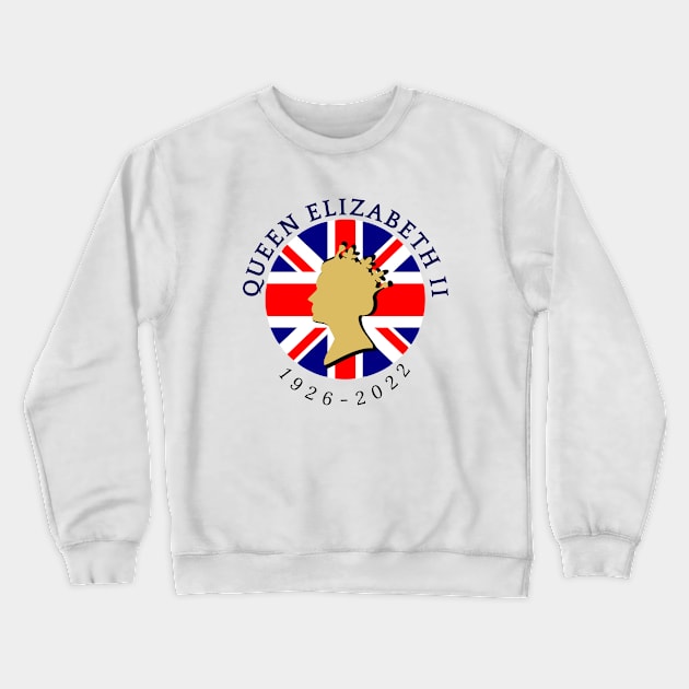 RIP Queen Elizabeth II (1926 - 2022) Print Design Crewneck Sweatshirt by Jamille Art